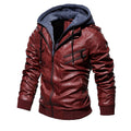 Campera de Cuero 100% Legítimo para Hombre con Capucha Desmontable