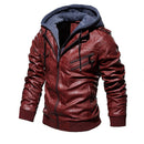 Campera de Cuero 100% Legítimo para Hombre con Capucha Desmontable