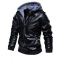 Campera de Cuero 100% Legítimo para Hombre con Capucha Desmontable