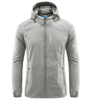 Campera Rompeviento Impermeable con Capucha para Hombre