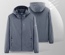 Campera Rompeviento Impermeable con Capucha para Hombre