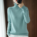 Sweater de Cashmere con Cuello Alto para Mujer