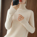 Sweater de Cashmere con Cuello Alto para Mujer